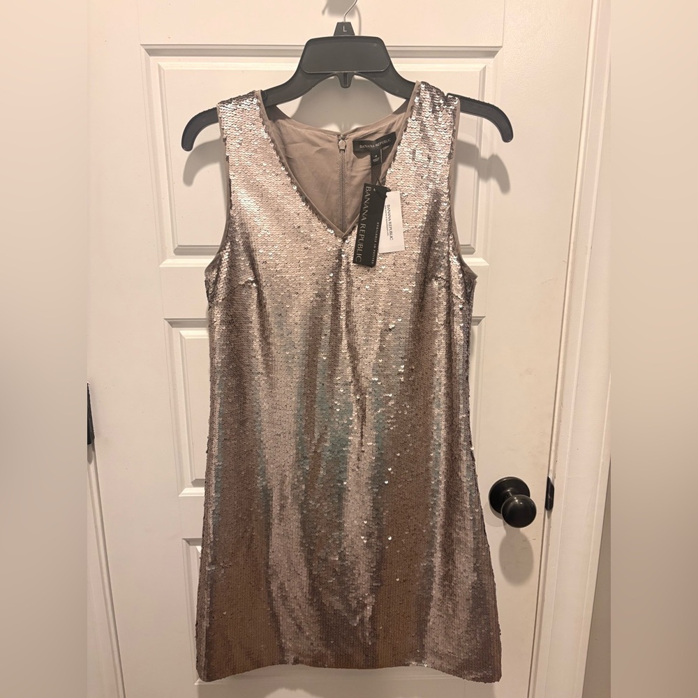 Banana Republic Metallic Sequin Dress